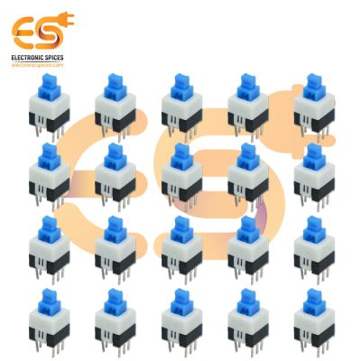 7x7mm DPDT 6 Pin Self-Lock latching Push Button Switch Pack of 100